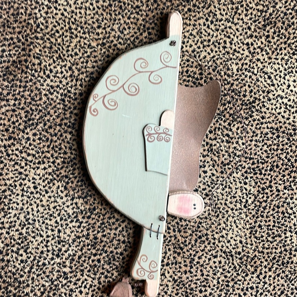 Painted wood hanging Angel